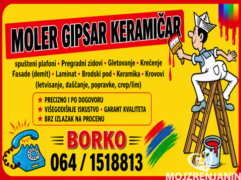Moler Gipsar Keramičar Zrenjanin Moler Gipsar Keramičar Zrenjanin