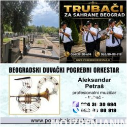 Zvanični pogrebni orkestar trubači muzika za sahranu Novobežanijsko groblje Beograd