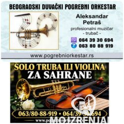 Truba ili violina za sahrane, kremacije, pomene i opela
